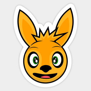 Kangaroo Knockout Sticker